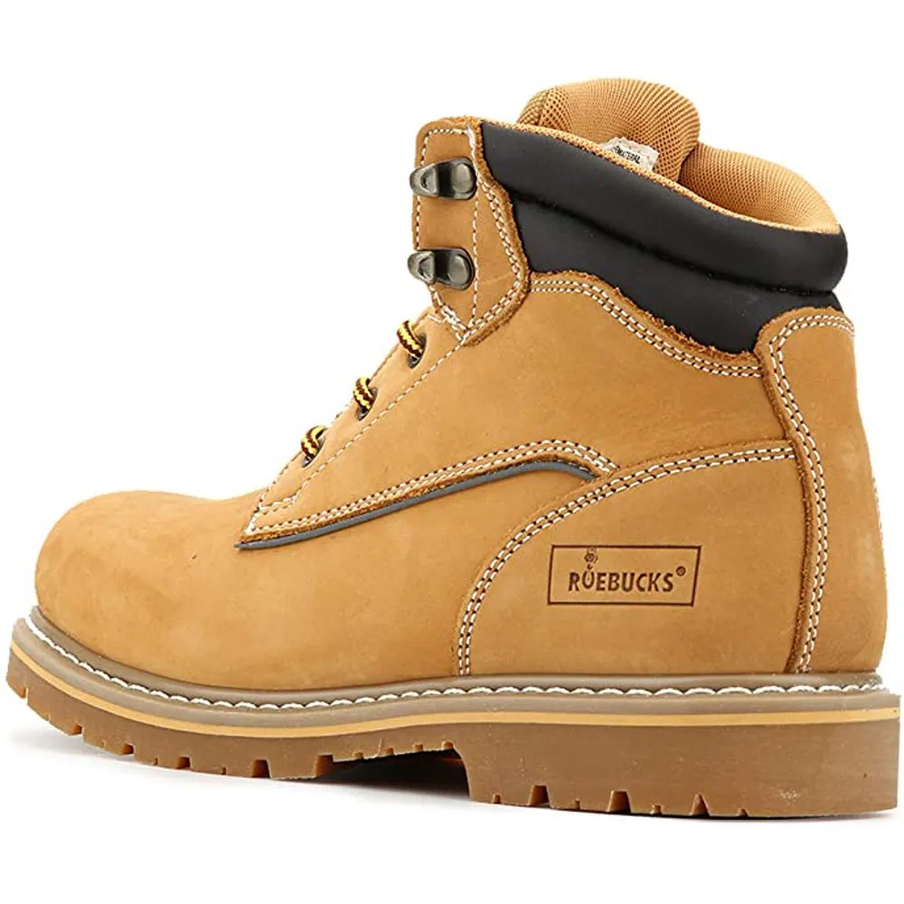 84703 Men's 6' Slip Resistant Durability Rubber Sole Soft Toe Work Boots