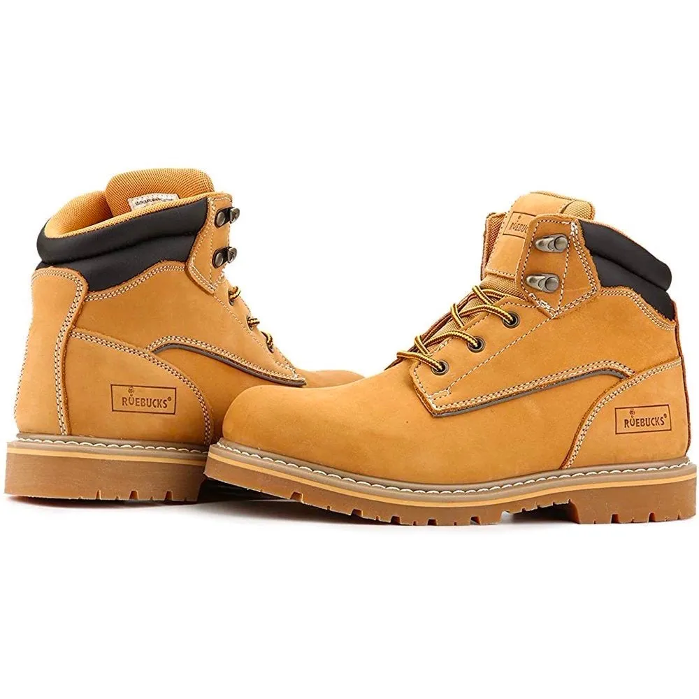 84703 Men's 6' Slip Resistant Durability Rubber Sole Soft Toe Work Boots