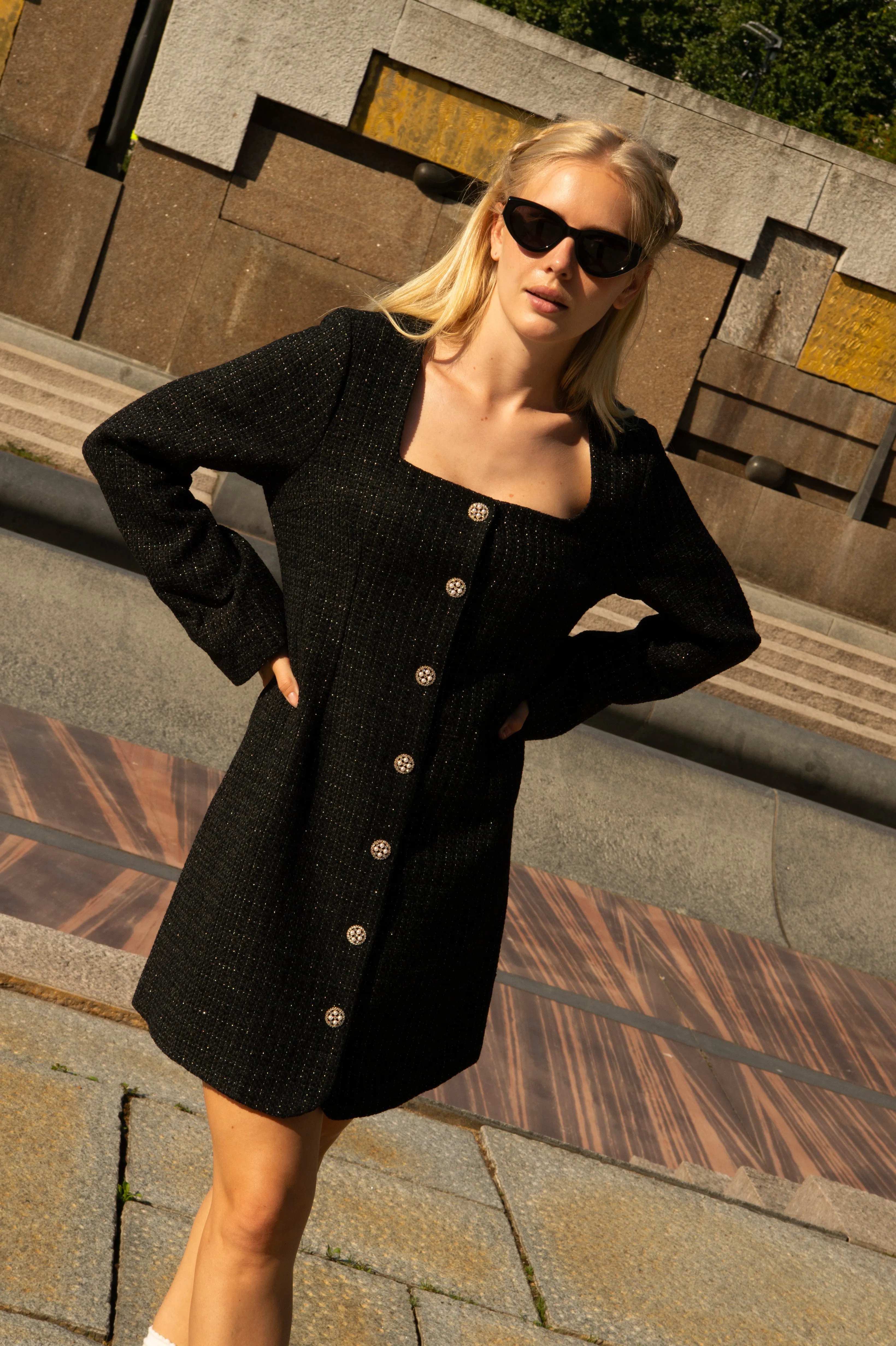 Botilde Boucle Dress - Black
