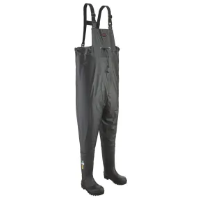 Chest Waders - Pioneer Black Steel Toe/Plate Waders, 1043