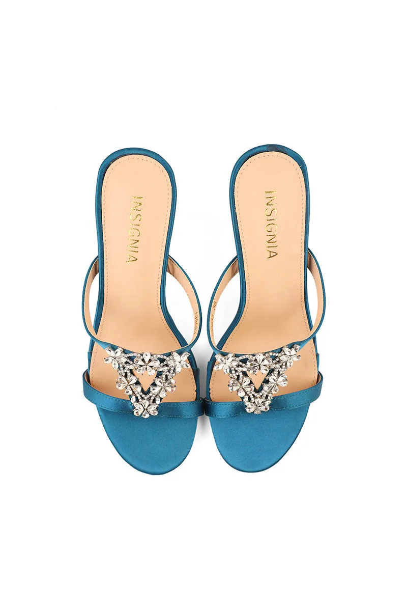 Formal Slip On I38633-Teal Blue