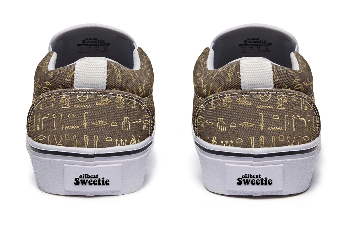 Hieroglyphics Slip Ons