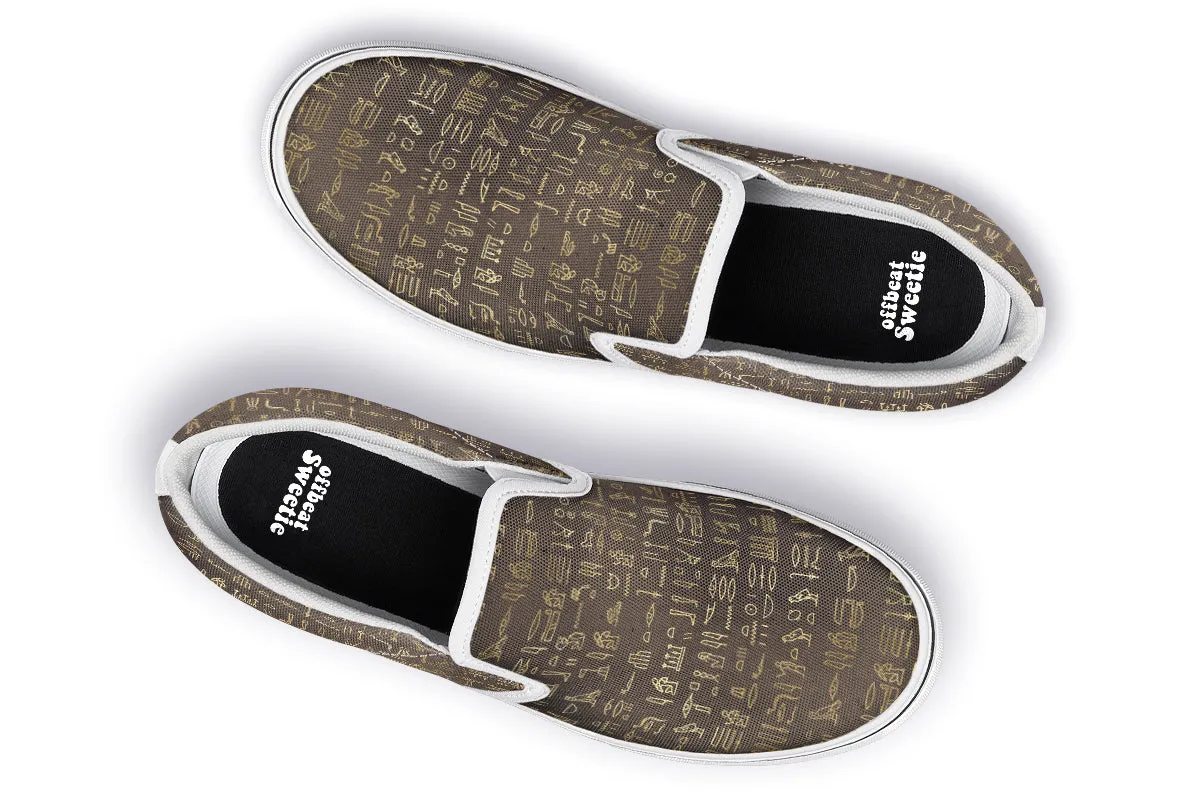 Hieroglyphics Slip Ons