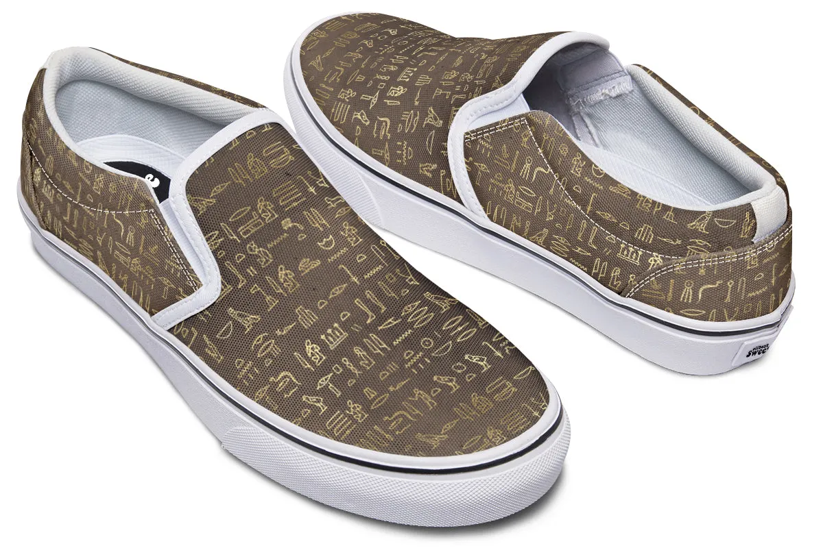Hieroglyphics Slip Ons
