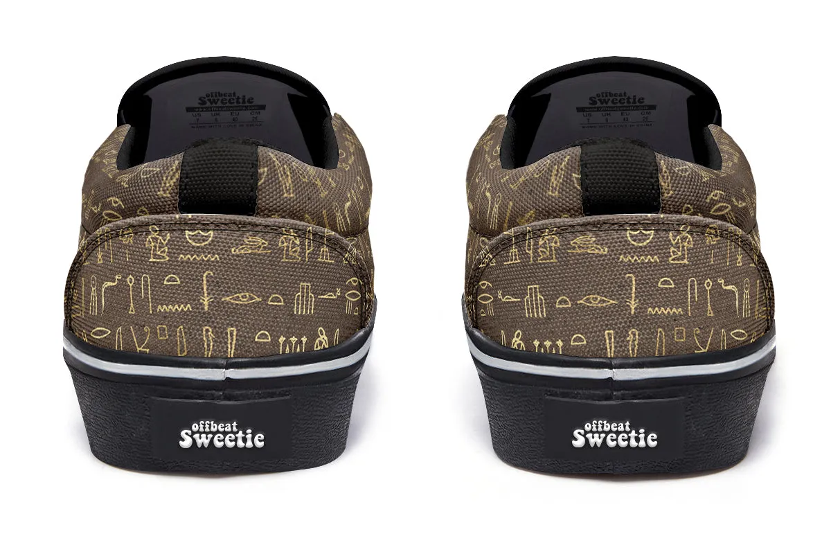 Hieroglyphics Slip Ons