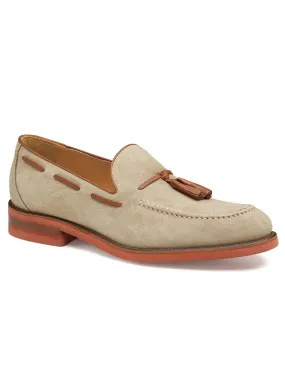 J & M Collection Ashford Tassel Loafer in Taupe Italian Suede