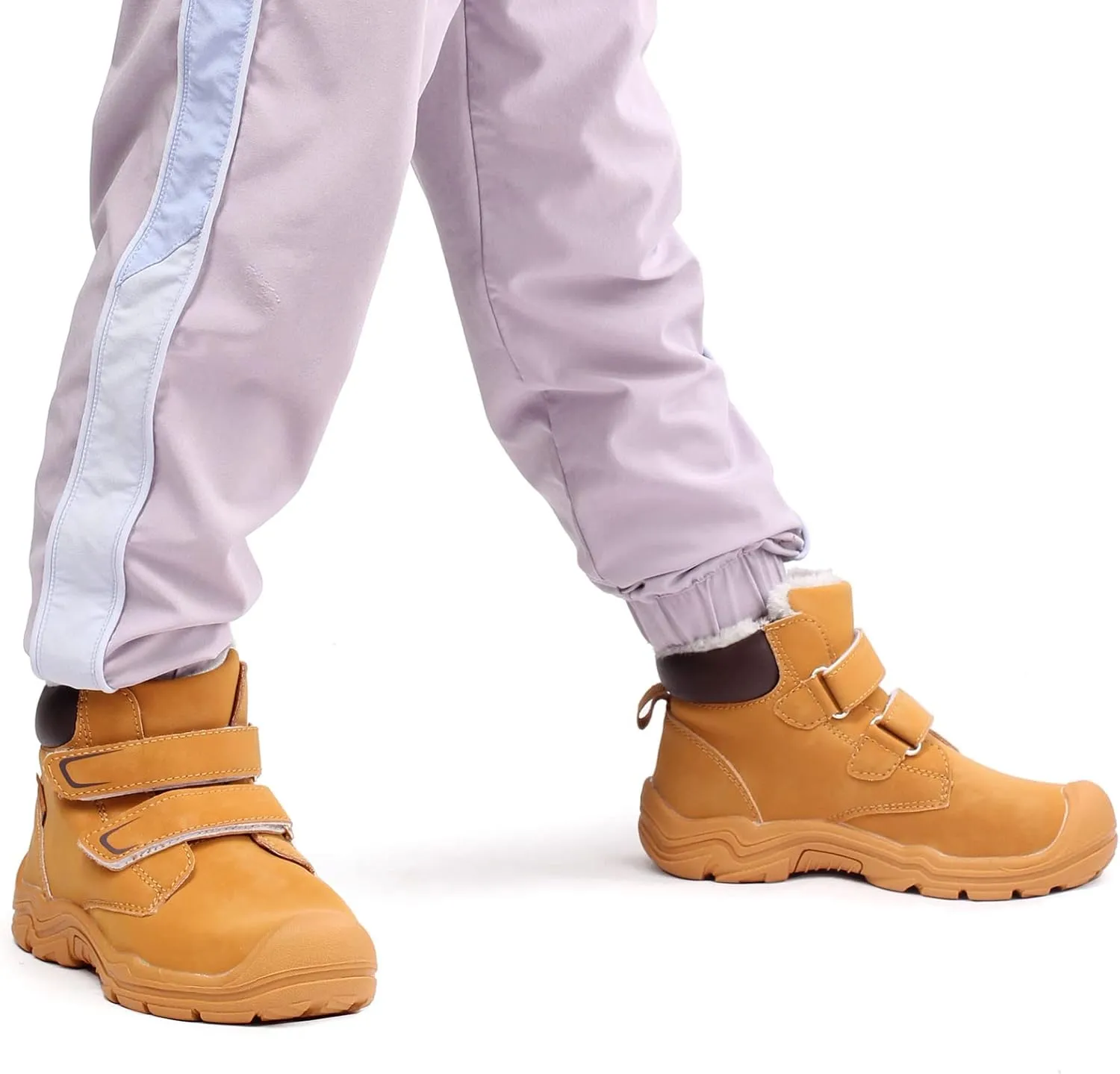 Kids Girls Boys Winter Snow Boots Fur Lined Warm Ankle Boots Non Slip Outdoor Hiking Trekking Shoes