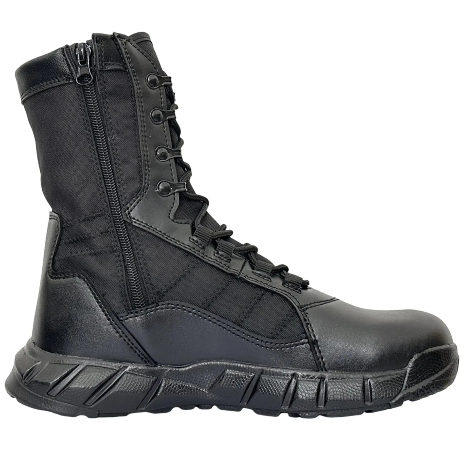 Leather Lightweight Man Tactical Boots Combat Boots Anti-Collision Training Lace Up Waterproof Outdoor Hiking Breathable Shoes