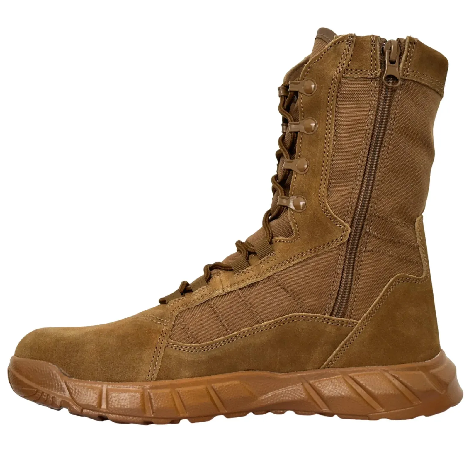 Leather Lightweight Man Tactical Boots Combat Boots Anti-Collision Training Lace Up Waterproof Outdoor Hiking Breathable Shoes