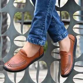 Loafers for Men Tan Formal Synthetic Leather Loafer
