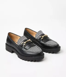 Loft Houndstooth Lug Loafers Size 7.5