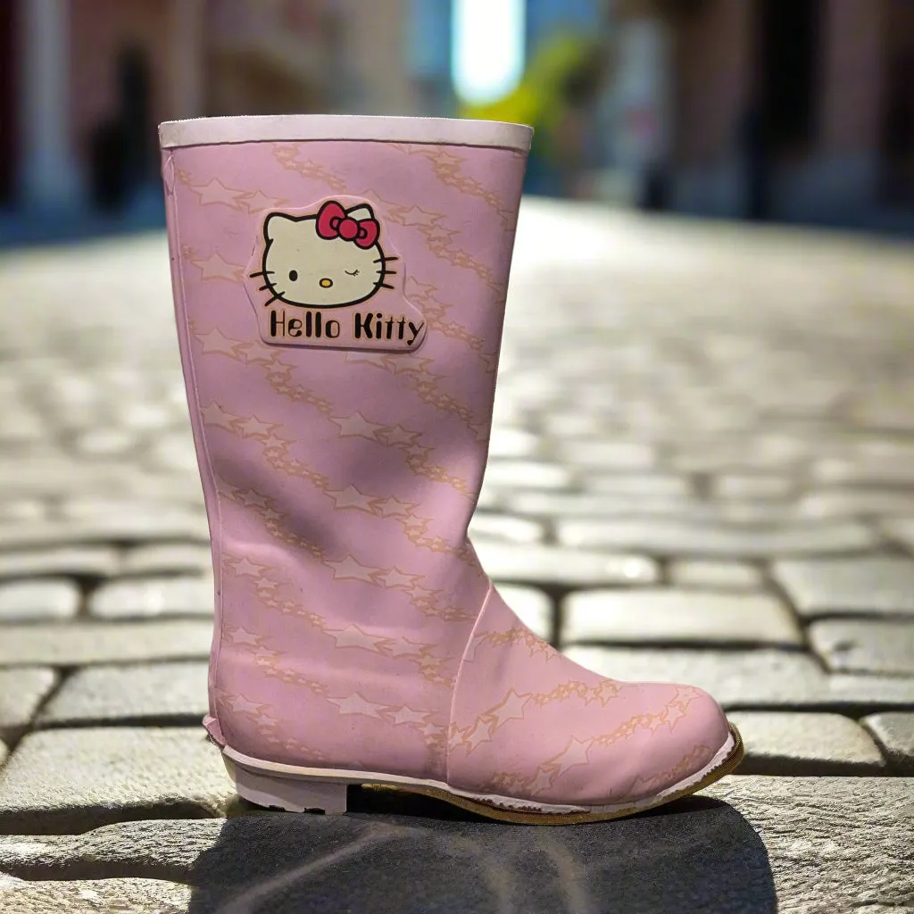 M&S Girls Hello Kitty Wellington Boots Size UK 6 / EU 39.5 / US 8