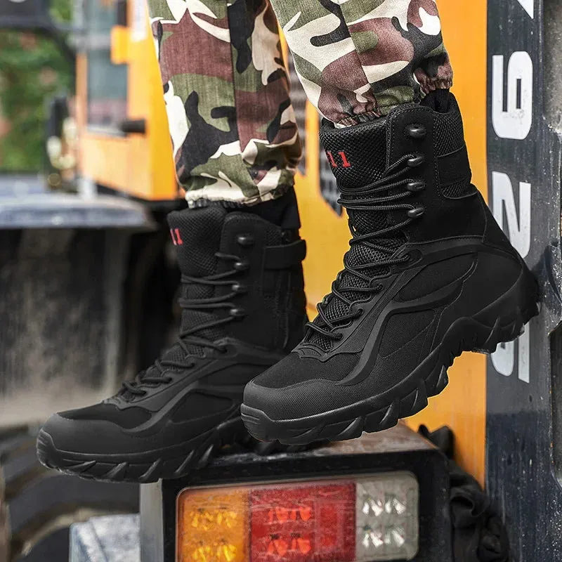 Men Tactical Boots Autumn Special Forces Field Man Boot Lightweight Outdoor Non-Slip Waterproof Shoes