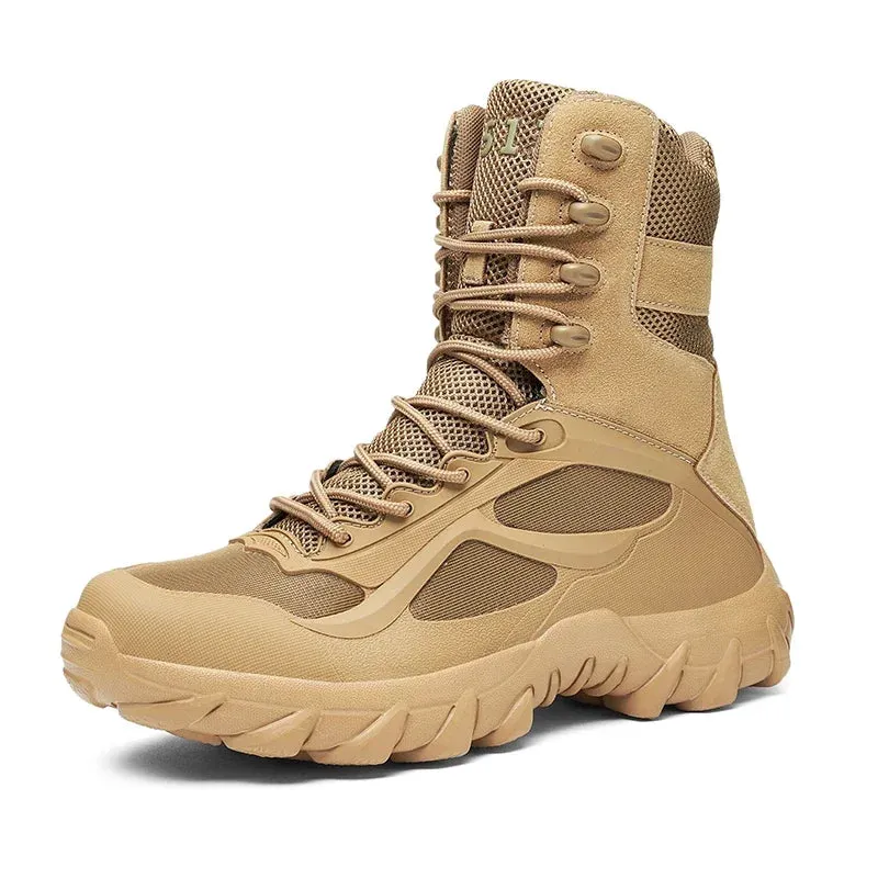 Men Tactical Boots Autumn Special Forces Field Man Boot Lightweight Outdoor Non-Slip Waterproof Shoes