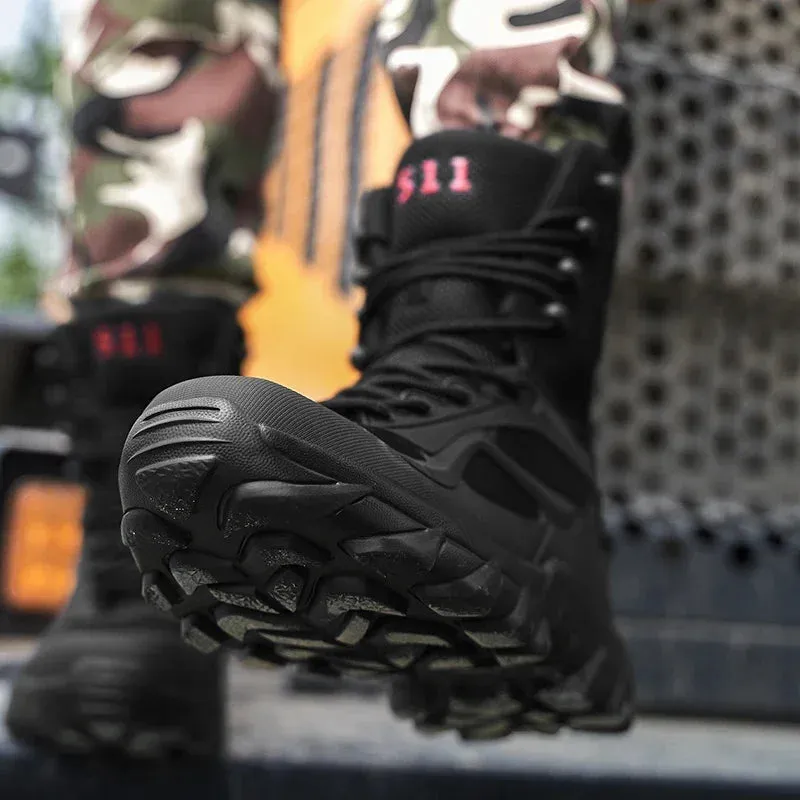 Men Tactical Boots Autumn Special Forces Field Man Boot Lightweight Outdoor Non-Slip Waterproof Shoes