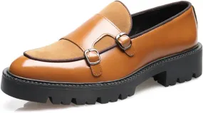 Mens Casual Shoes Slip On Loafers Dress Shoes for Men Fashion Prom Wedding Suede Monk Strap Loafers Comfortable Business Tuxedo Moccasins