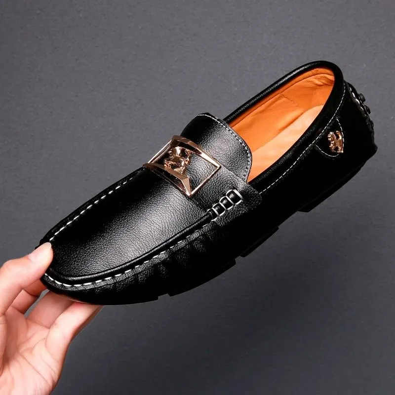 Mens Driving Leather Loafers
