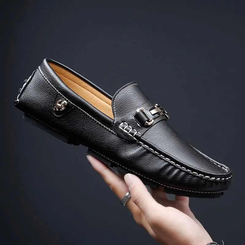 Mens Driving Leather Loafers