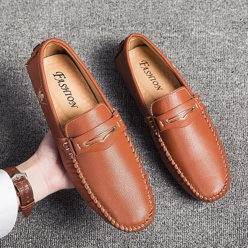 Mens Driving Leather Loafers
