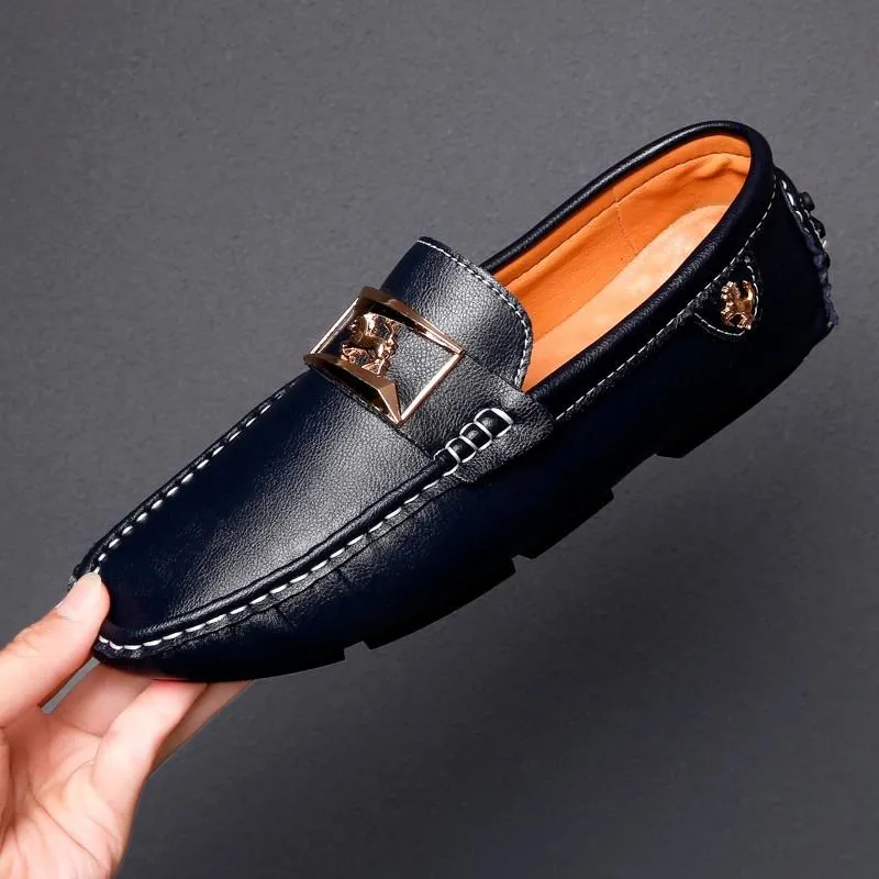 Mens Driving Leather Loafers