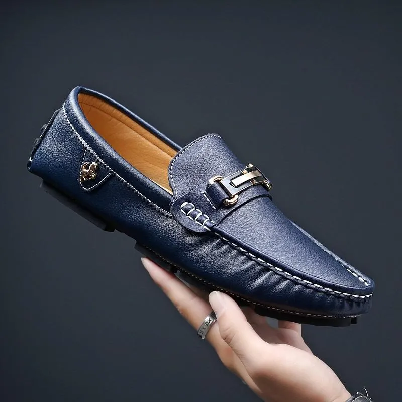 Mens Driving Leather Loafers