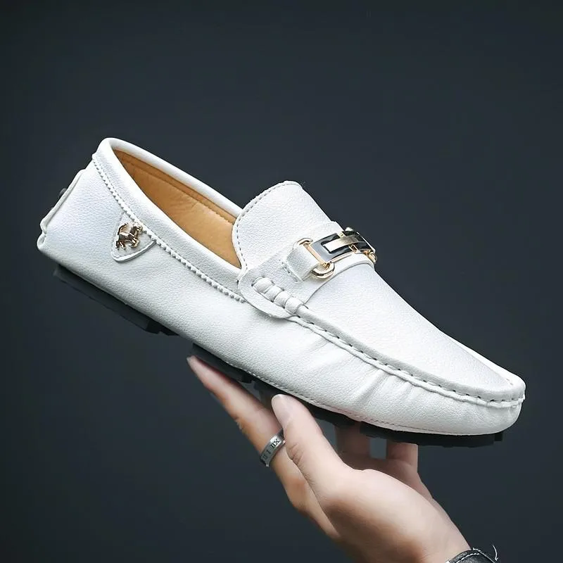 Mens Driving Leather Loafers