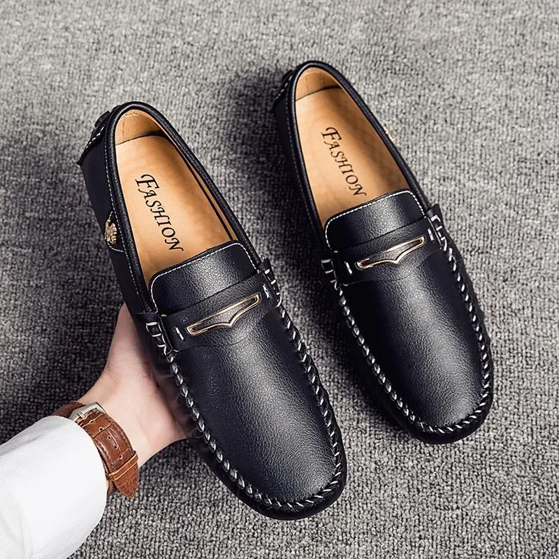 Mens Driving Leather Loafers