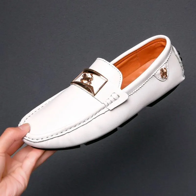 Mens Driving Leather Loafers