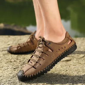 Men's Summer Casual Leather Loafers | Plus Size