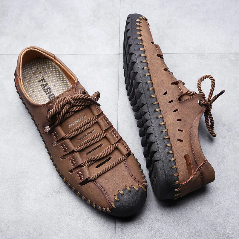 Men's Summer Casual Leather Loafers | Plus Size