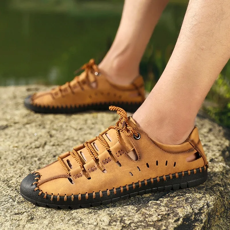 Men's Summer Casual Leather Loafers | Plus Size