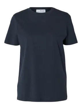 Myessential Ss O-Neck Tee - Dark Sapphire