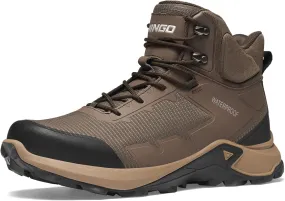 NINGO Men's Hiking Boots Waterproof Hiking Shoes Trail Shoes Lightweight Trekking Boots Comfortable Breathable Outdoor Boot Mid Ankle Boot for Camping, Backpacking, Mountain Trails