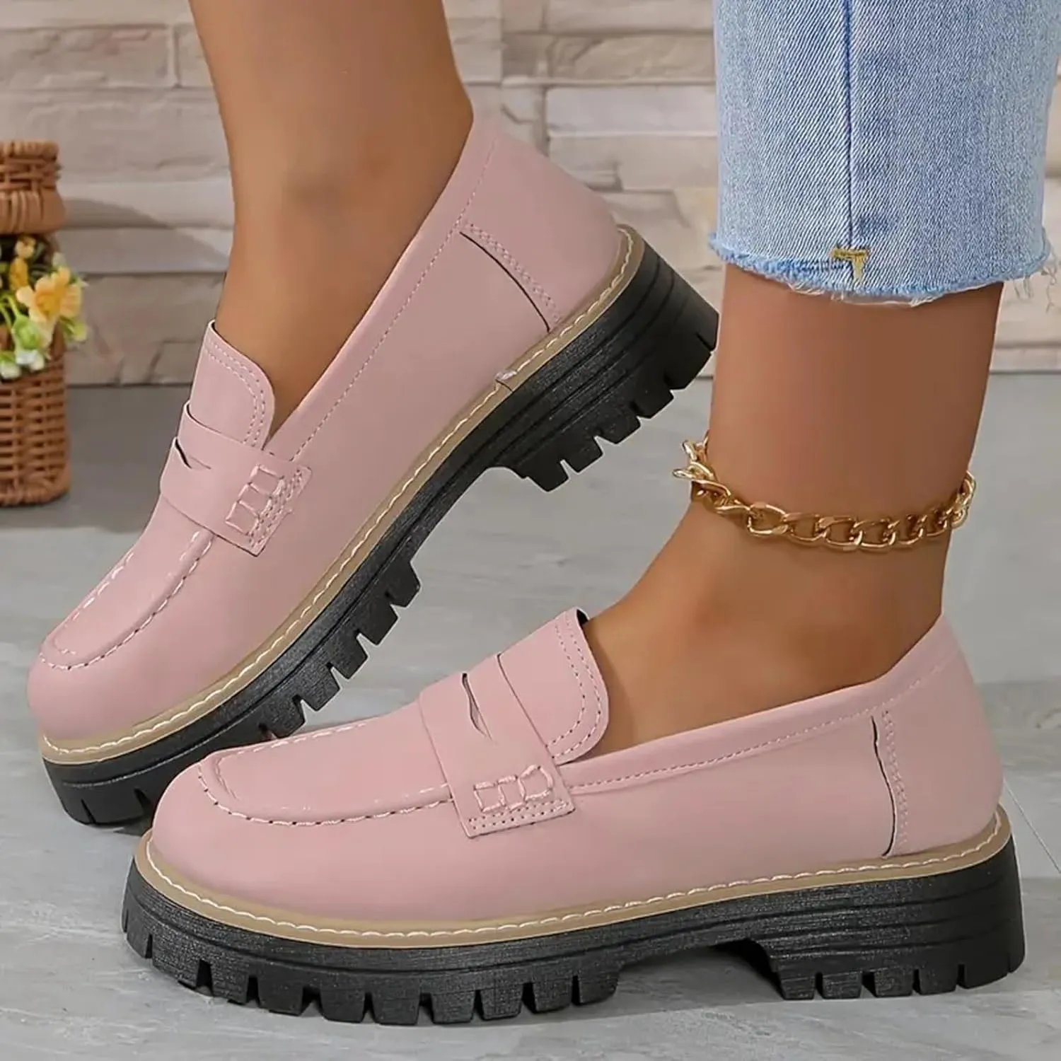 Orthoture-Orthopedic Platform Loafers Comfortable Slip Resistant Loafers with Breathable Arch Support Wide Toe Loafers