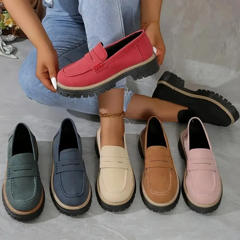 Orthoturee-Orthopedic Platform Loafers, Women Wide Toe Lightweight Casual Shoes, Comfort Orthopedic Shoes, Slip On Fashion for All Foot Shapes