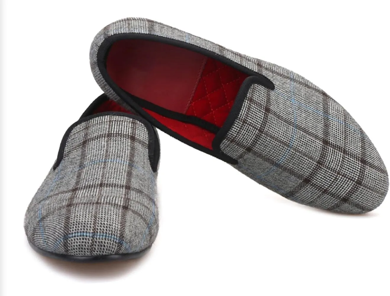 Santimon Men's Loafers Slip On Foraml Dress Penny Loafers Fashion Prom Wedding Plaid Shoes Tuxedo Business Casual Smoking Party Disco Comfortable Driving Western Moccasinsa for Men Boy