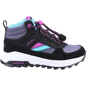 Skechers Girls Fuse Tread Let's Explore Boots - Black