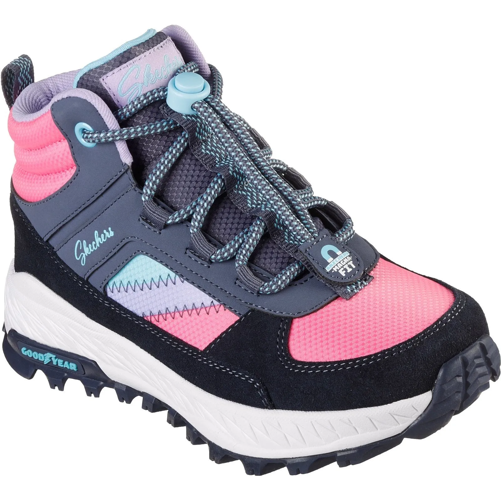 Skechers Girls Fuse Tread Let's Explore Boots - Grey