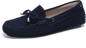 Stratuxx Kaze Women's Penny Loafers Driving Moccasins Comfort Boat Shoes Cow Suede Casual Slip-On Loafers