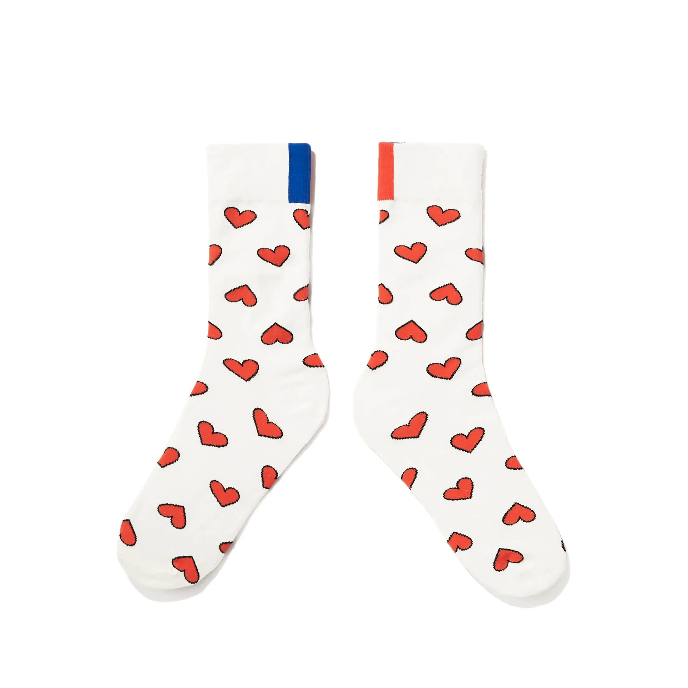 The Women's Multi Heart Dress Sock - Cream