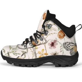 Tiny Bloom Watercolor Butterfly Women's Alpine Boots