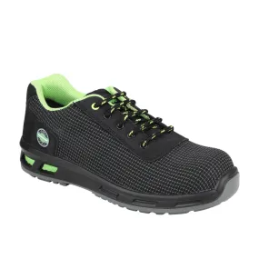 Warrior Black Fiber Glass Toe Industrial Safety Shoes for Men ENVY SIGMA By Liberty