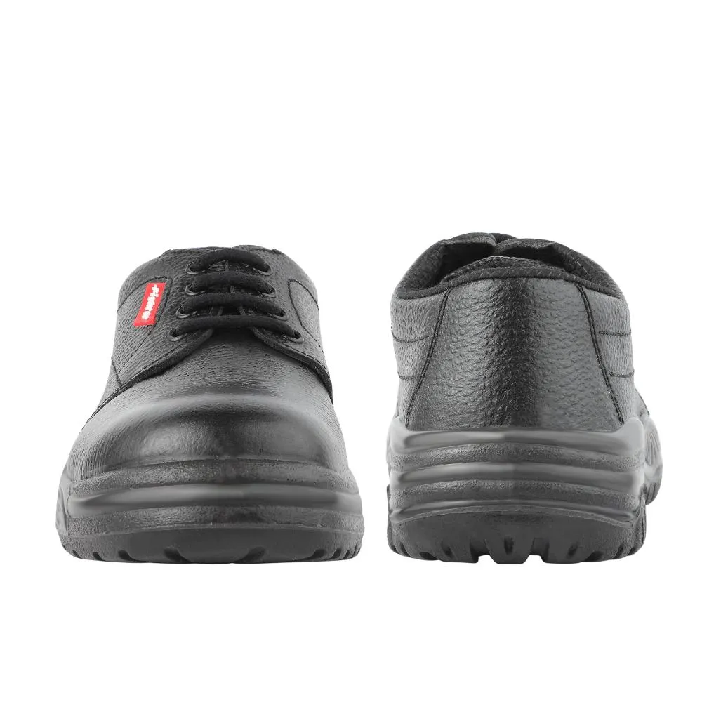 Warrior Black Steel Toe Industrial Safety Shoes for Men FIGHTER MEN By Liberty