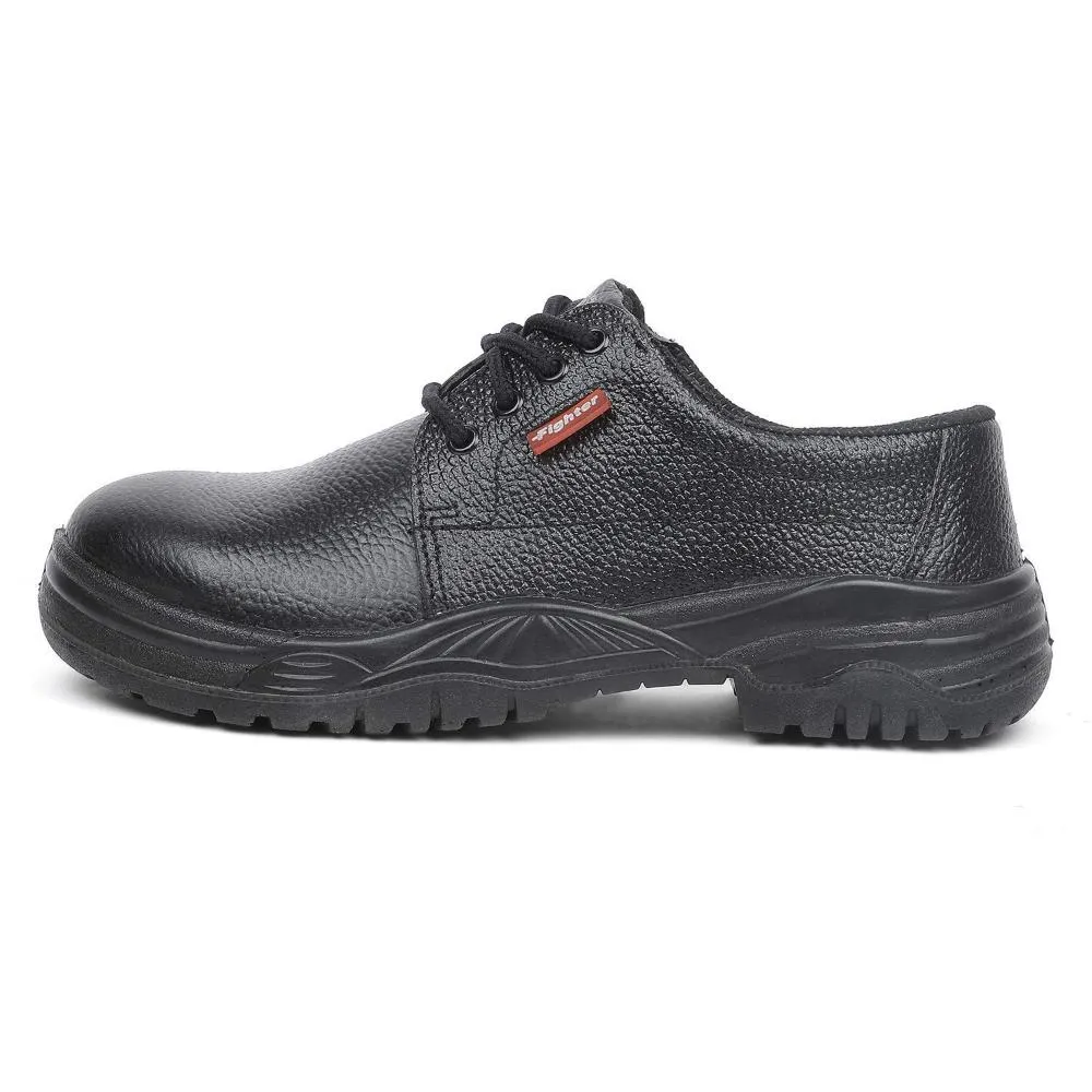 Warrior Black Steel Toe Industrial Safety Shoes for Men FIGHTER MEN By Liberty