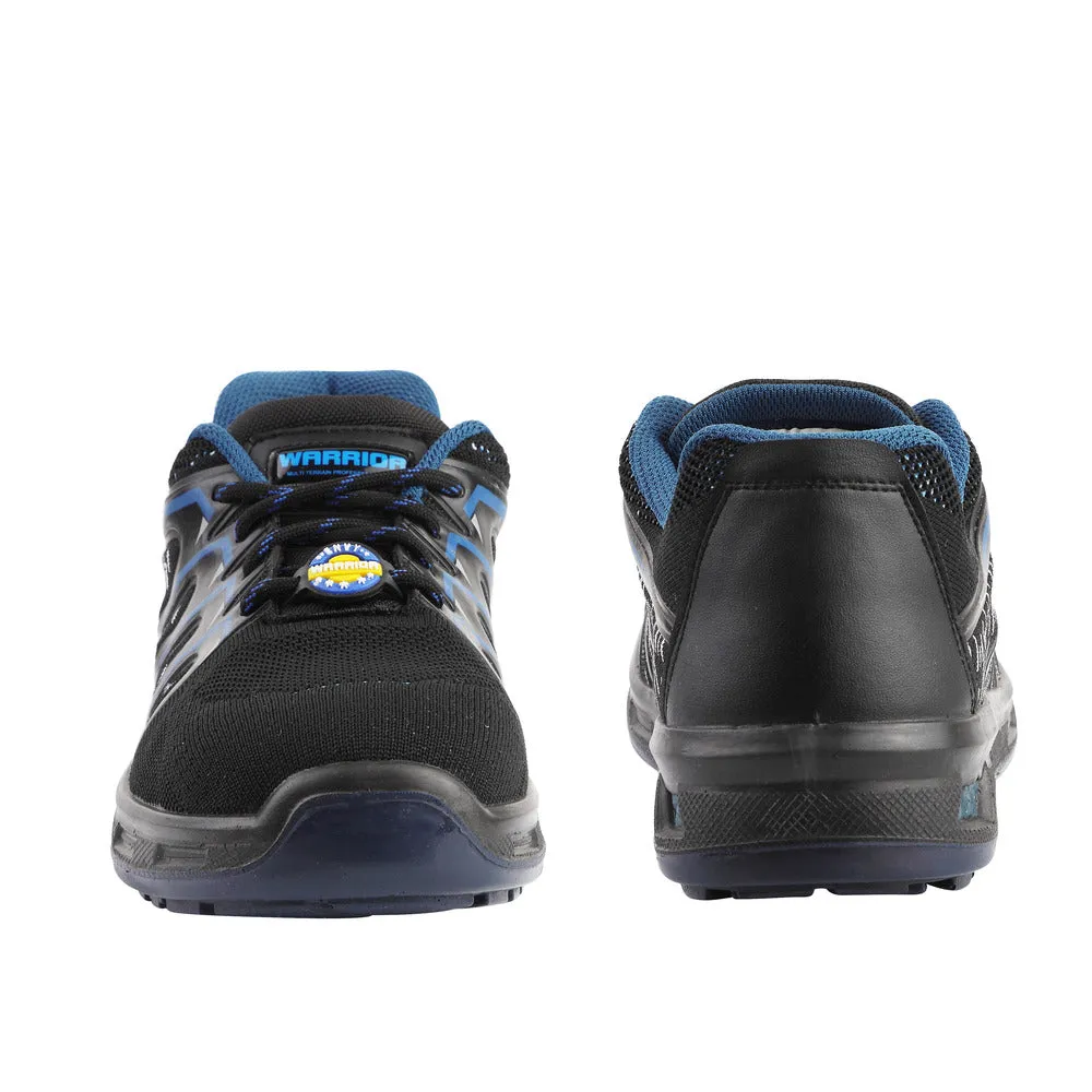 Warrior Blue Fiber Glass Toe Industrial Safety Shoes for Men 3004-28 By Liberty