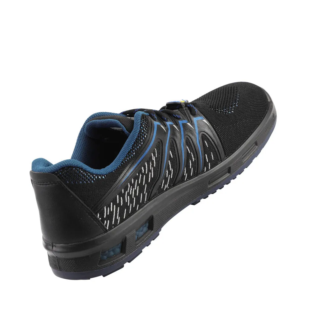 Warrior Blue Fiber Glass Toe Industrial Safety Shoes for Men 3004-28 By Liberty