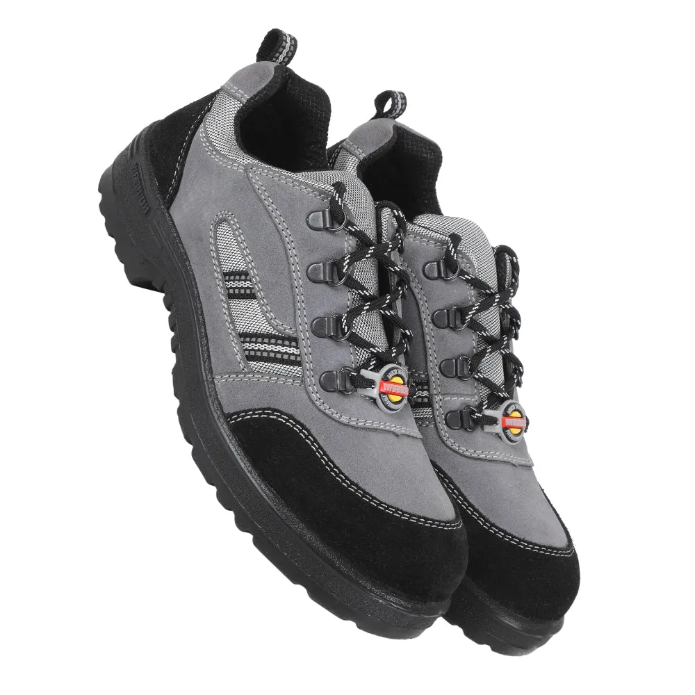 Warrior Grey Steel Toe Industrial Safety Shoe for Men 98-254 By Liberty