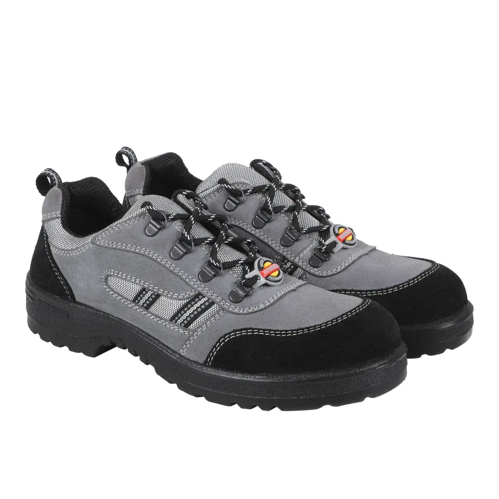 Warrior Grey Steel Toe Industrial Safety Shoe for Men 98-254 By Liberty