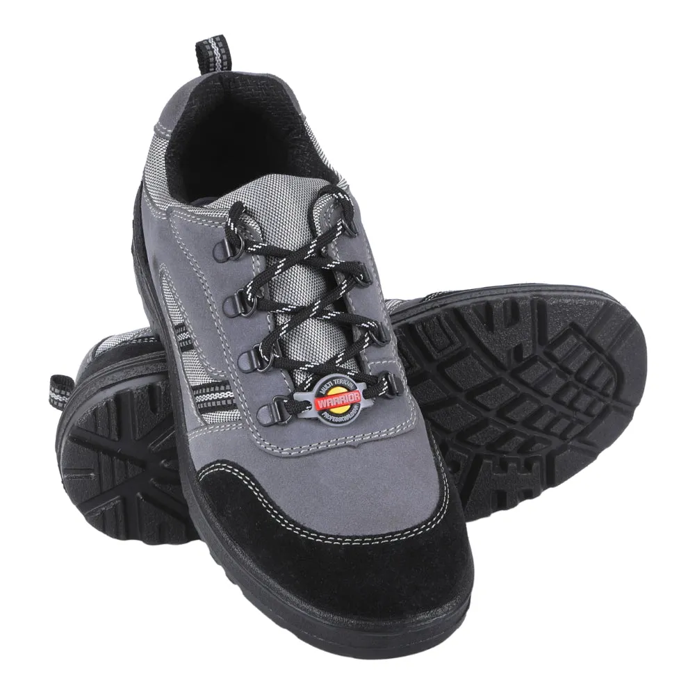 Warrior Grey Steel Toe Industrial Safety Shoe for Men 98-254 By Liberty