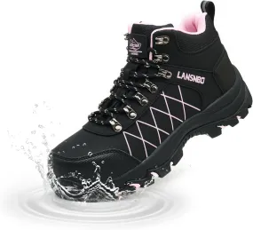 Waterproof Steel Toe Boots for Women Wide Width Non Slip Work Shoes Lightweight Slip Resistant Safety Toe Sneakers Indestructible Construction Composite Toe Footwear